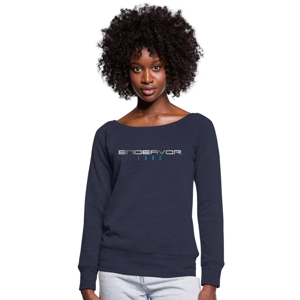 Women's Wideneck Sweatshirt - melange navy