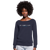 Women's Wideneck Sweatshirt - melange navy